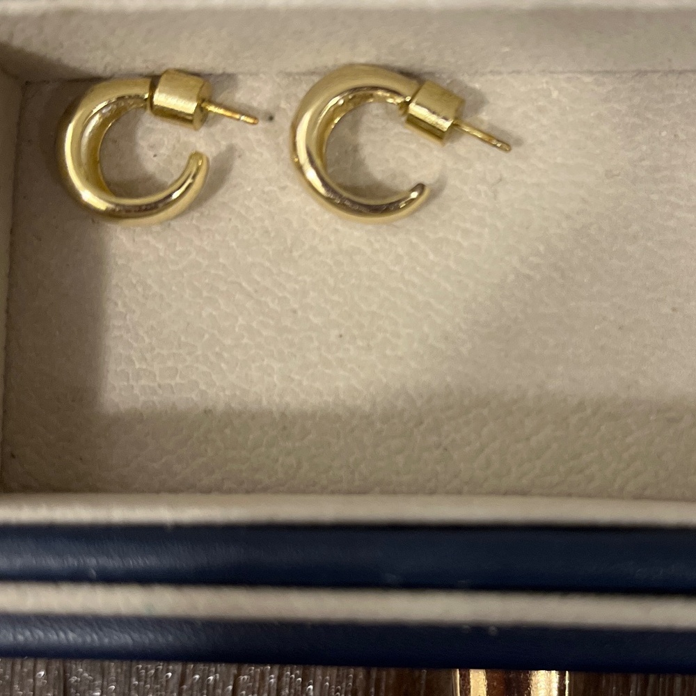 Faux gold hoops